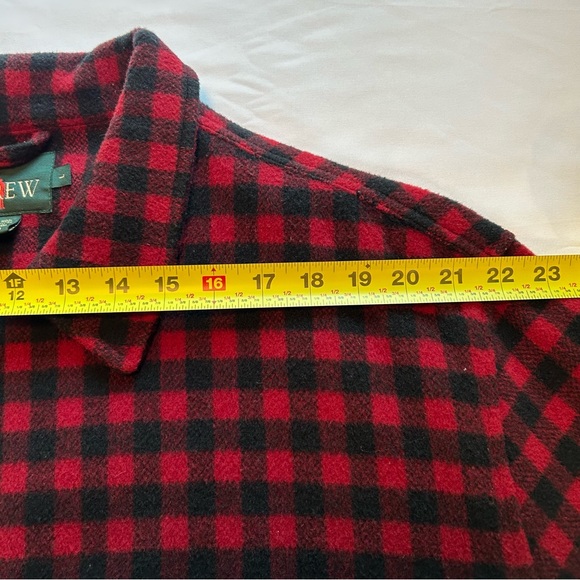 J Crew Men’s Buffalo Plaid Red & Black Wool Blend Full Front Zip Jacket EUC SZ L - Picture 16 of 16